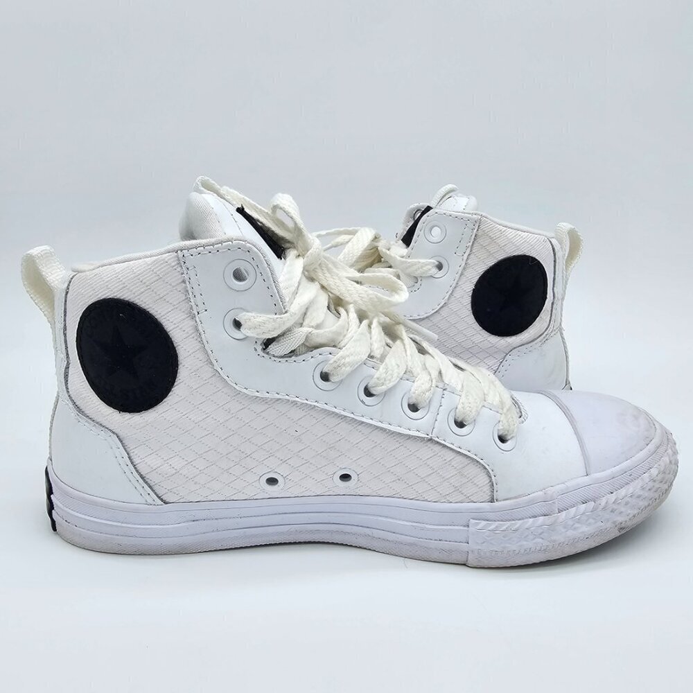 Converse Chuck Taylor Asylum Big Kids Youth Shoes, White, Size 3 - Picture 6 of 16